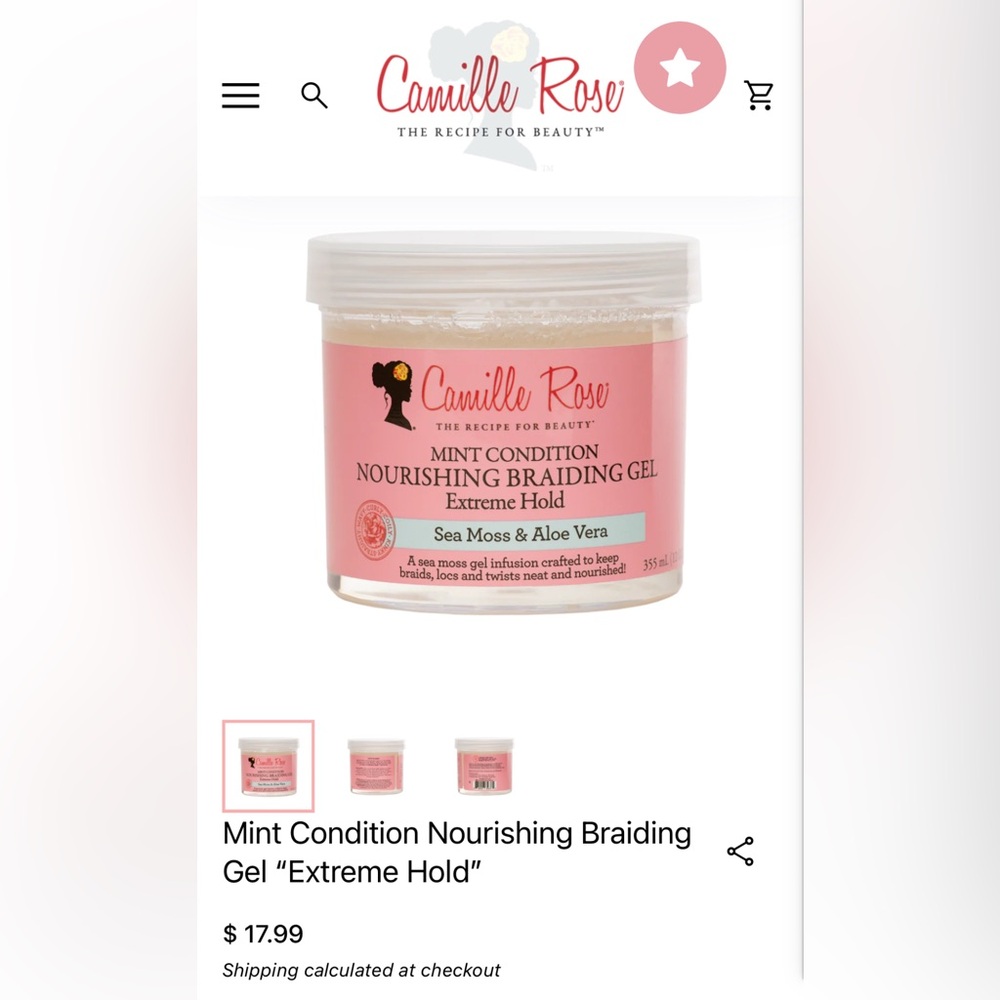 2 Mint Condition Nourishing Braiding Gel - Pink